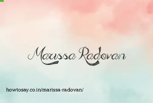 Marissa Radovan