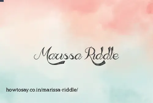 Marissa Riddle