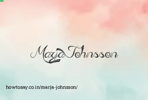 Marja Johnsson