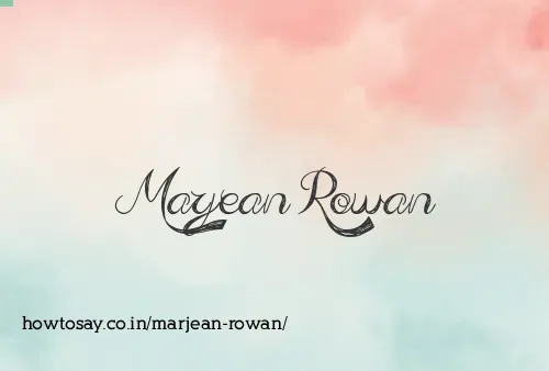 Marjean Rowan