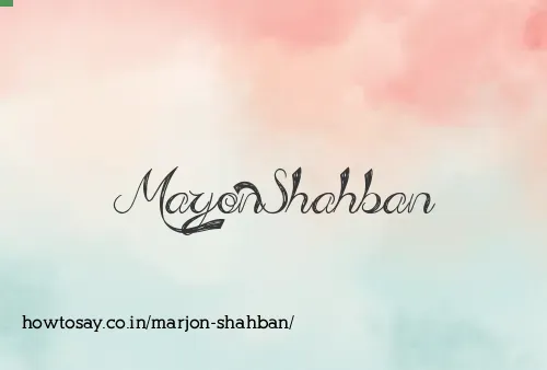 Marjon Shahban