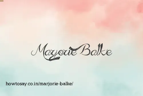 Marjorie Balke