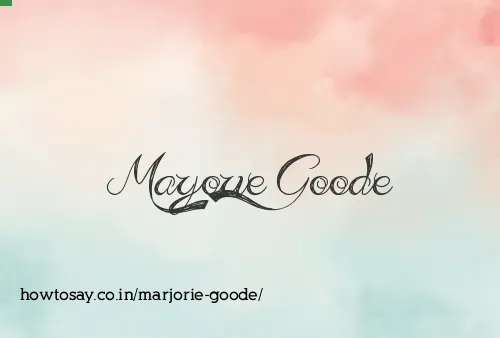 Marjorie Goode