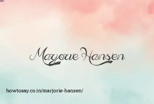 Marjorie Hansen