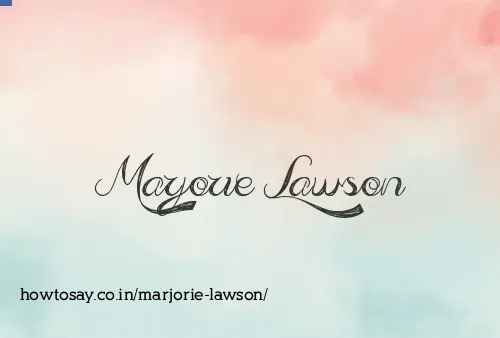 Marjorie Lawson