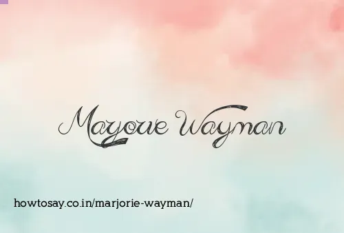 Marjorie Wayman