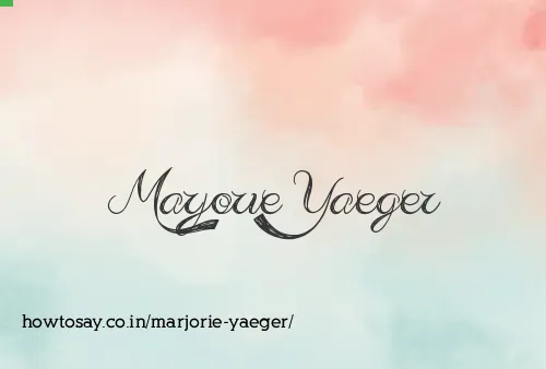 Marjorie Yaeger