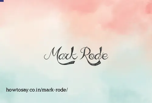 Mark Rode