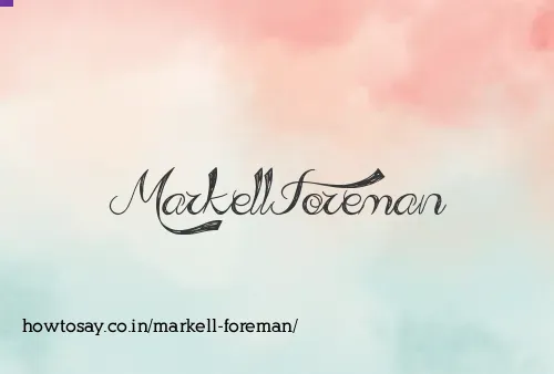 Markell Foreman