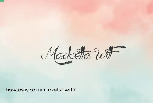 Marketta Witt