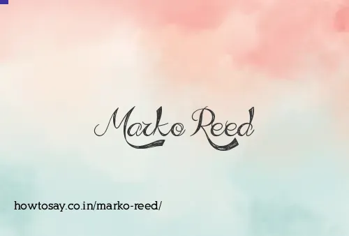 Marko Reed