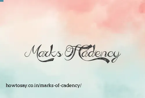 Marks Of Cadency