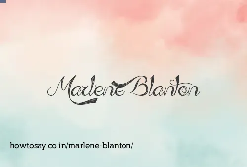 Marlene Blanton