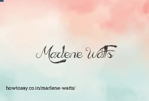 Marlene Watts