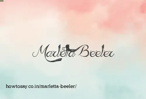 Marletta Beeler