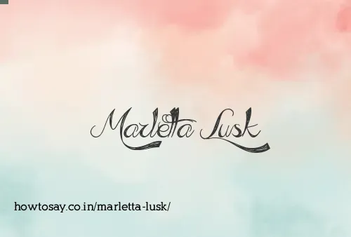 Marletta Lusk