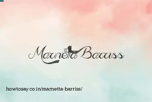 Marnetta Barriss