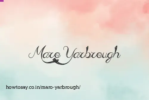 Maro Yarbrough