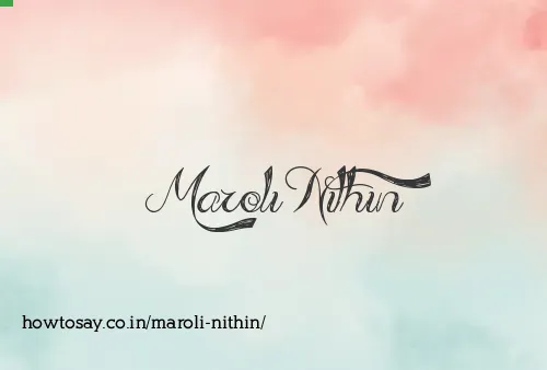 Maroli Nithin