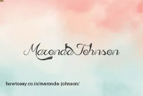 Maronda Johnson