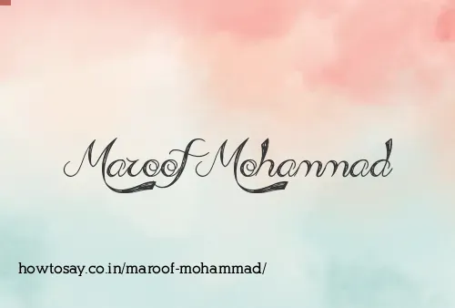 Maroof Mohammad