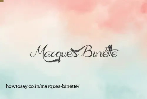 Marques Binette