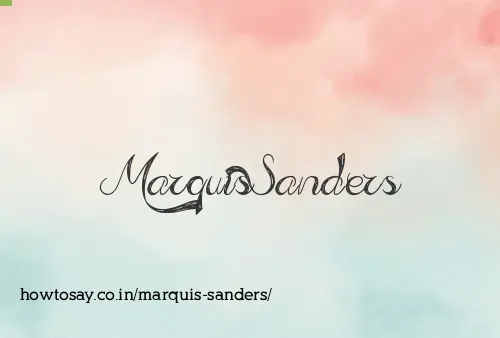Marquis Sanders