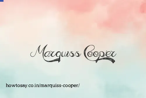Marquiss Cooper