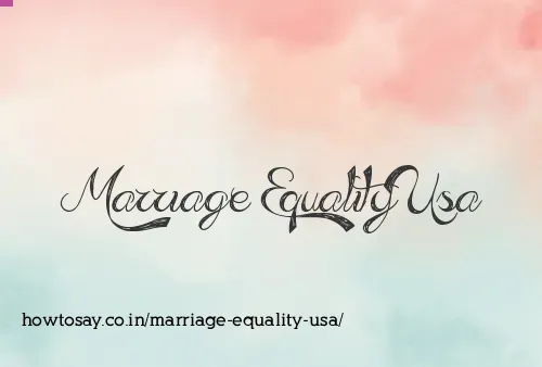 Marriage Equality Usa
