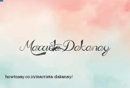 Marrieta Dakanay