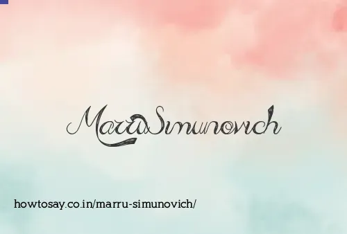 Marru Simunovich
