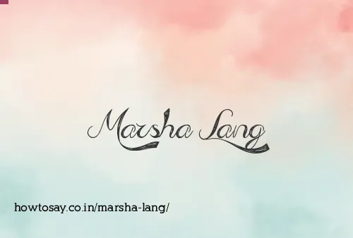 Marsha Lang