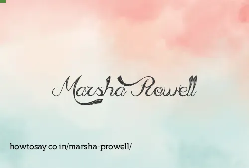 Marsha Prowell