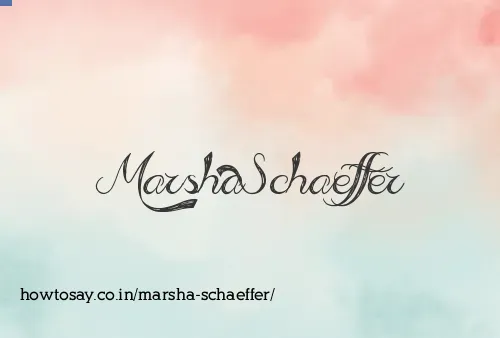 Marsha Schaeffer