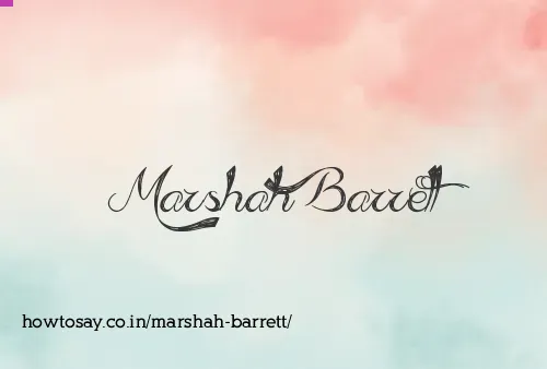 Marshah Barrett