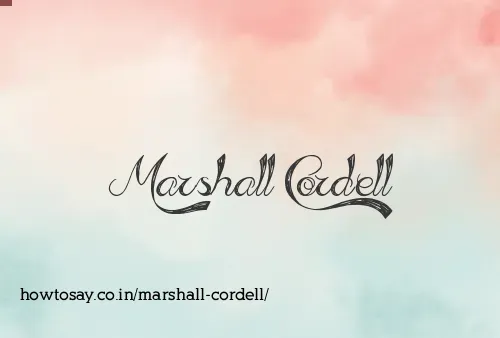 Marshall Cordell