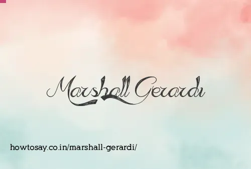 Marshall Gerardi