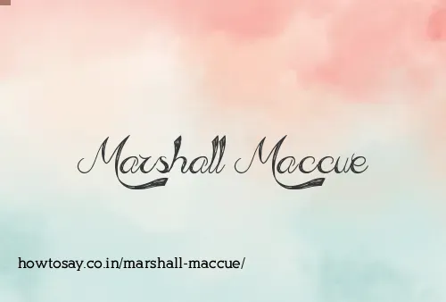 Marshall Maccue