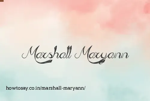 Marshall Maryann