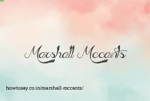 Marshall Mccants