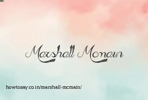 Marshall Mcmain