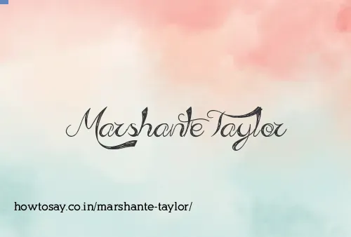 Marshante Taylor