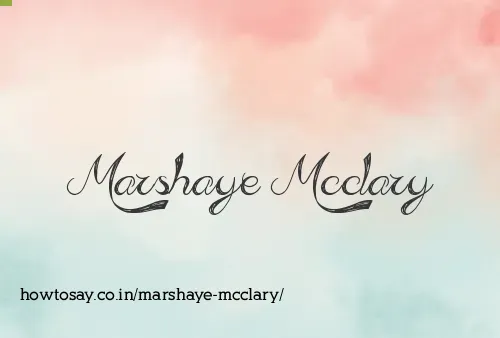 Marshaye Mcclary