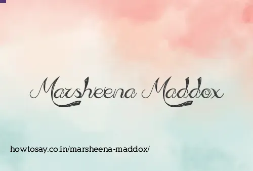Marsheena Maddox