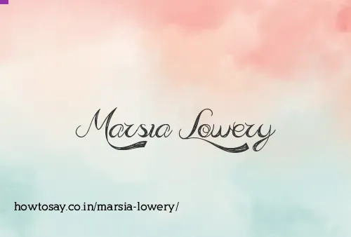 Marsia Lowery