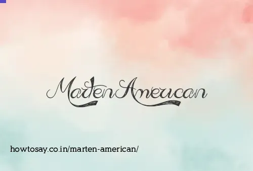 Marten American