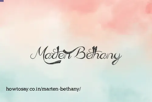 Marten Bethany
