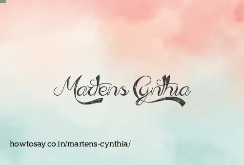 Martens Cynthia