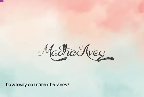 Martha Avey