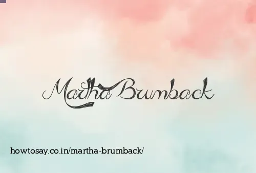 Martha Brumback